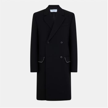 남성 스트럭처드 컷 Mens Off-White Structured Modern Cut Overcoat 603420 Black 1..