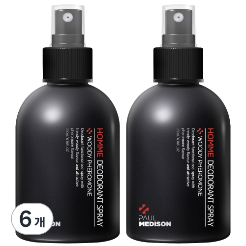 폴메디슨 옴므 데오드란트 스프레이 우디 페로몬향 200ml (6개)