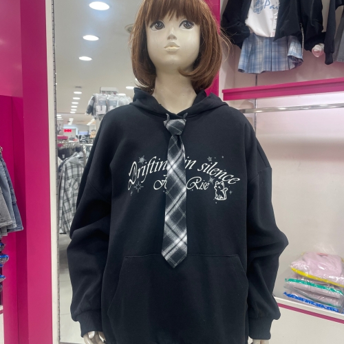 넥타이포인트후드오버핏티셔츠APK8A109CA