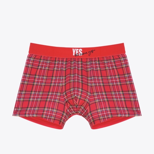 YES 홀리데이 타탄체크 레드 드로즈 YSMDZB05