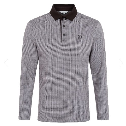 기모 잔패턴 칼라 티셔츠 BJ4941B08D