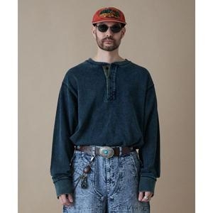 펜필드 PENFIELD 인디고 틴워싱 헨리넥 긴팔티 카키_FR2KT40U 203621 M KHAKI_이미지