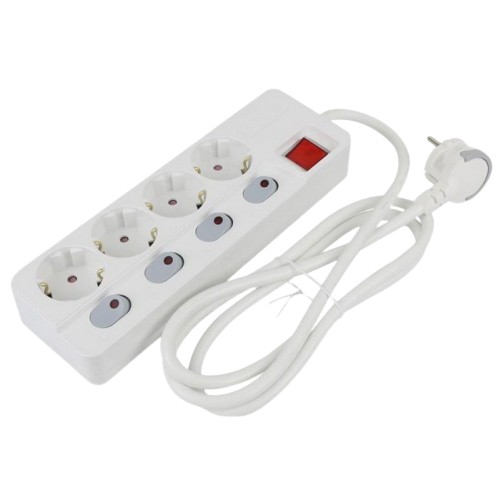 4구 16A 메인 개별스위치 멀티탭