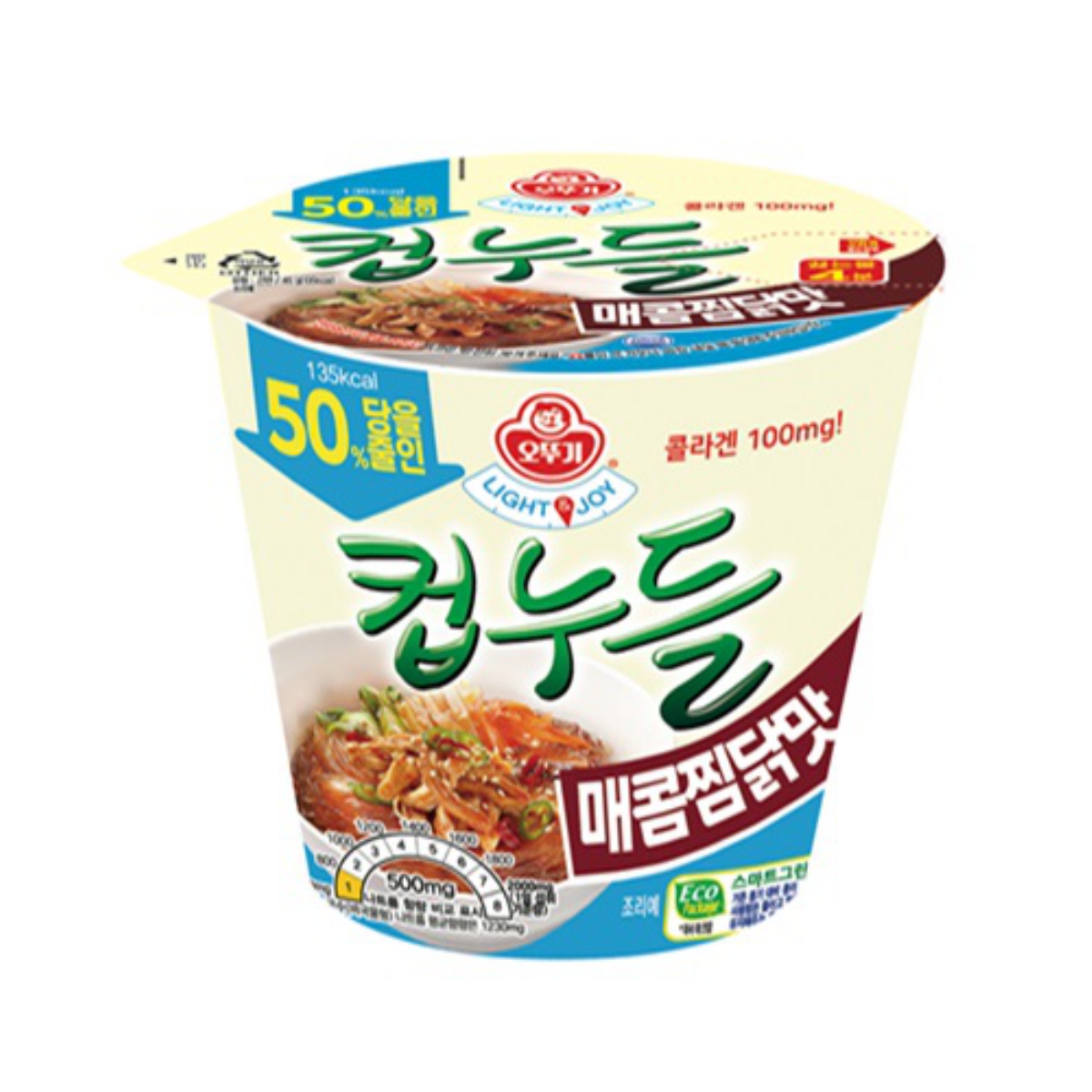 오뚜기 LIGHT&JOY 당을 줄인 컵누들 매콤찜닭맛 45g (1개)_이미지