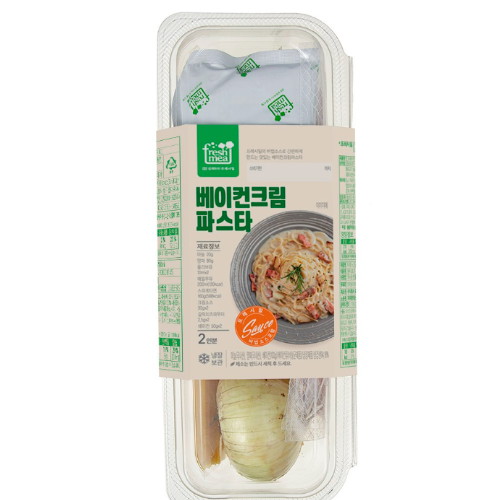 프레시밀 베이컨 크림 파스타 630g (2개)_이미지