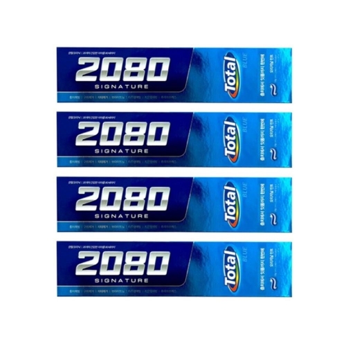 애경 2080 시그니처 토탈블루 치약 120g (4개)