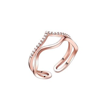 크로노스 큐빅 물결 반지 CRJ4022R RG