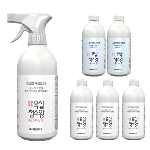 세종바이오팜 신통방통 욕실 청소왕 500mlx4+주방 청소왕 500mlx2_이미지