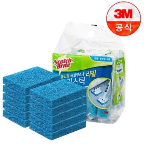스카치브라이트 올인원 욕실청소용 크린스틱 리필 (10개)_이미지