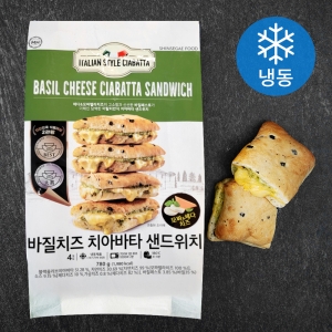 이마트 트레이더스 밀크앤허니 바질치즈 치아바타 780G 4입 아이스박스+아이스팩 1개