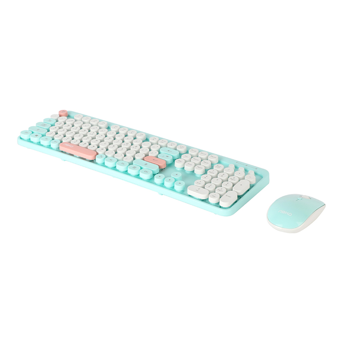 앱코 WKM01 무선 키보드 마우스 세트 (민트)_이미지