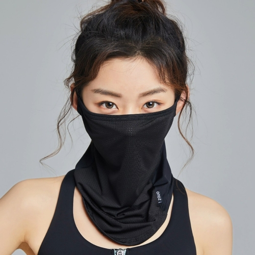 DK어그 자외선차단 고급형 쿨링 마스크 스포츠 골프 자전거 등산 낚시 안면 냉감 야외활동 햇빛가리개 블랙_이미지