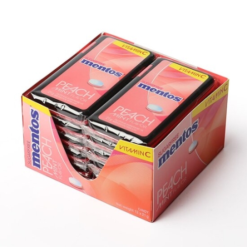 멘토스 후르트민트 피치향 21g (10개)_이미지