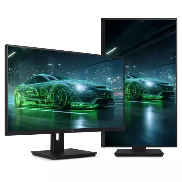 래안텍 PANTHEON QA2720S 나노IPS 120 QHD USB-C 블랙 멀티스탠드