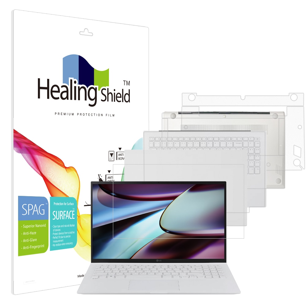 폰트리 힐링쉴드 LG전자 2023 그램15 15Z90RU 15ZD90RU 슈페리어 저반사 (액정보호필름 + 외부보호필름 3종 세트)_이미지