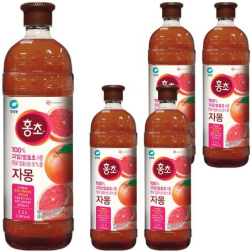 청정원 홍초 자몽 1.5L (5개)_이미지
