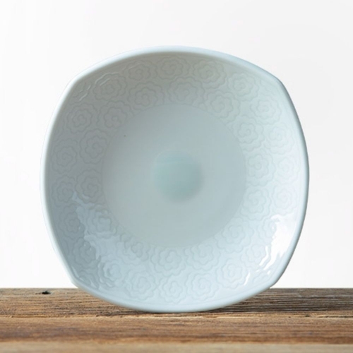 이진 조각목단 사각찬기 대 16.5cm_이미지