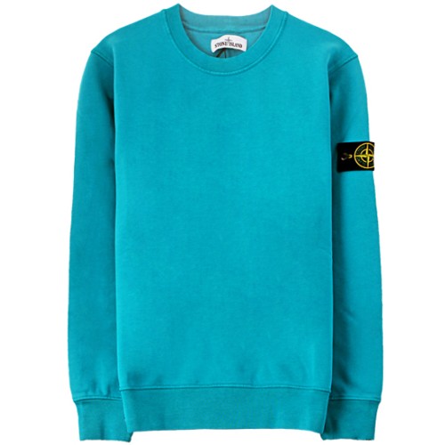 스톤아일랜드 와펜 패치 맨투맨 721563051 (V0042, 블루)_이미지