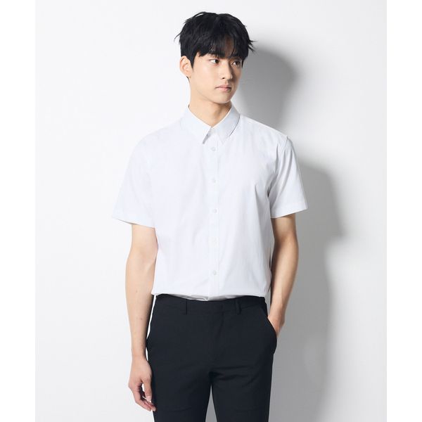 Codigallery 코튼 혼방 에센셜 반팔 셔츠_화이트 슬림핏 _CDSVC04BS