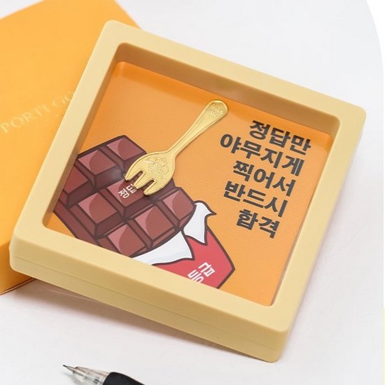 뽀르띠 수능 만점 기원 금포크 골드바 액자 1.875g_이미지