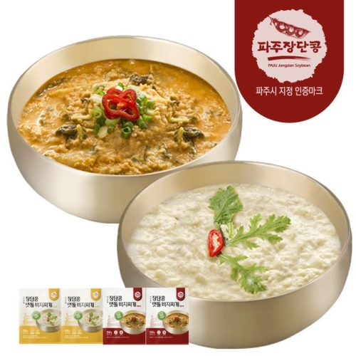 고향식품 세이브밀 장단콩 맷돌 비지찌개 순한맛 350g (4개)_이미지