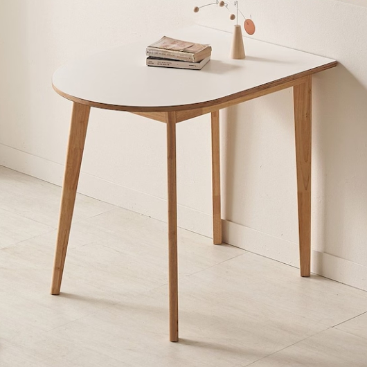 파로마 이프 브로어 반원 원목 식탁 800 (의자별도)_이미지