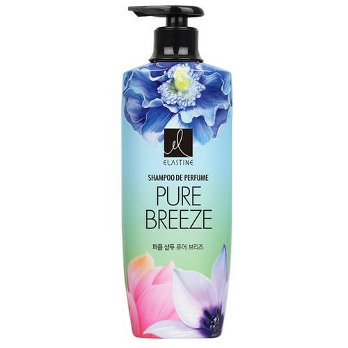 LG생활건강 엘라스틴 퍼퓸 퓨어 브리즈 샴푸 600ml (6개)
