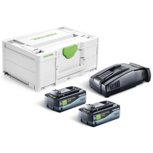 페스툴 에너지세트 SYS 18V 2x8.0/SCA 16 (8.0Ah, 배터리 2개)_이미지