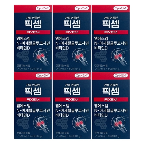 아미코젠 템스원 관절 연골엔 픽셈 1400mg 60정 (6개)
