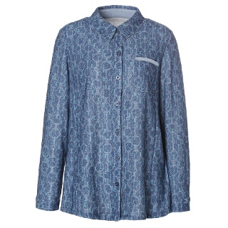 벨리시앙 셔츠카라 프린트 져지 블라우스 BL3106_이미지