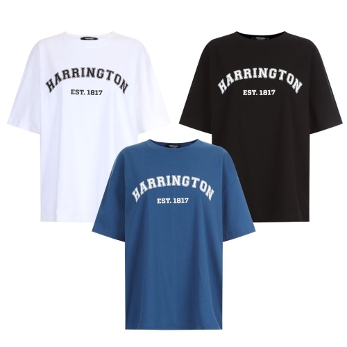 국산 여성 라운드넥 해링턴 캐주얼 반팔 티셔츠 ODA-WSH-20294-블랙