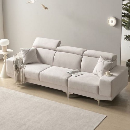 에넥스 ExL 마티나 아쿠아텍스 이지클린 패브릭 소파 4인용 (스툴별도)_이미지