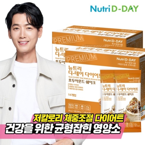 뉴트리디데이 다이어트 호두아몬드 쉐이크 25g 14포 (2개)_이미지