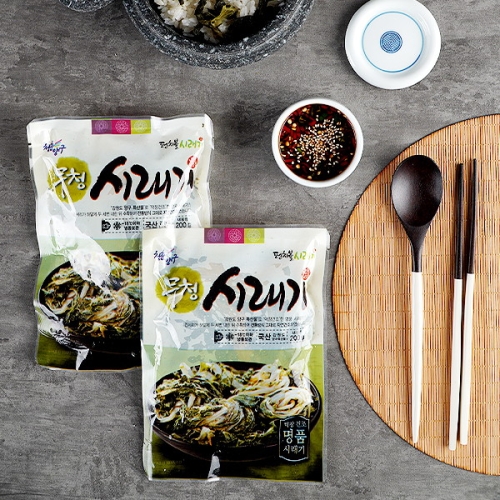 산채마을 강원도 양구 무청 삶은 시래기 1kg (4개)_이미지