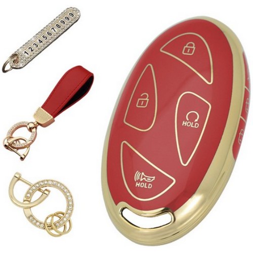  루루형제 프리미엄 TPU 키케이스 현대 7버튼 전용 AH-11 + 번호키링 + 스트랩