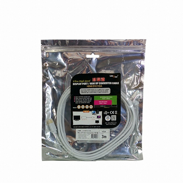 ���ξ��ý��� LANSTAR Mini DisplayPort (�̴ϵ��÷�����Ʈ) to VGA ���̺�