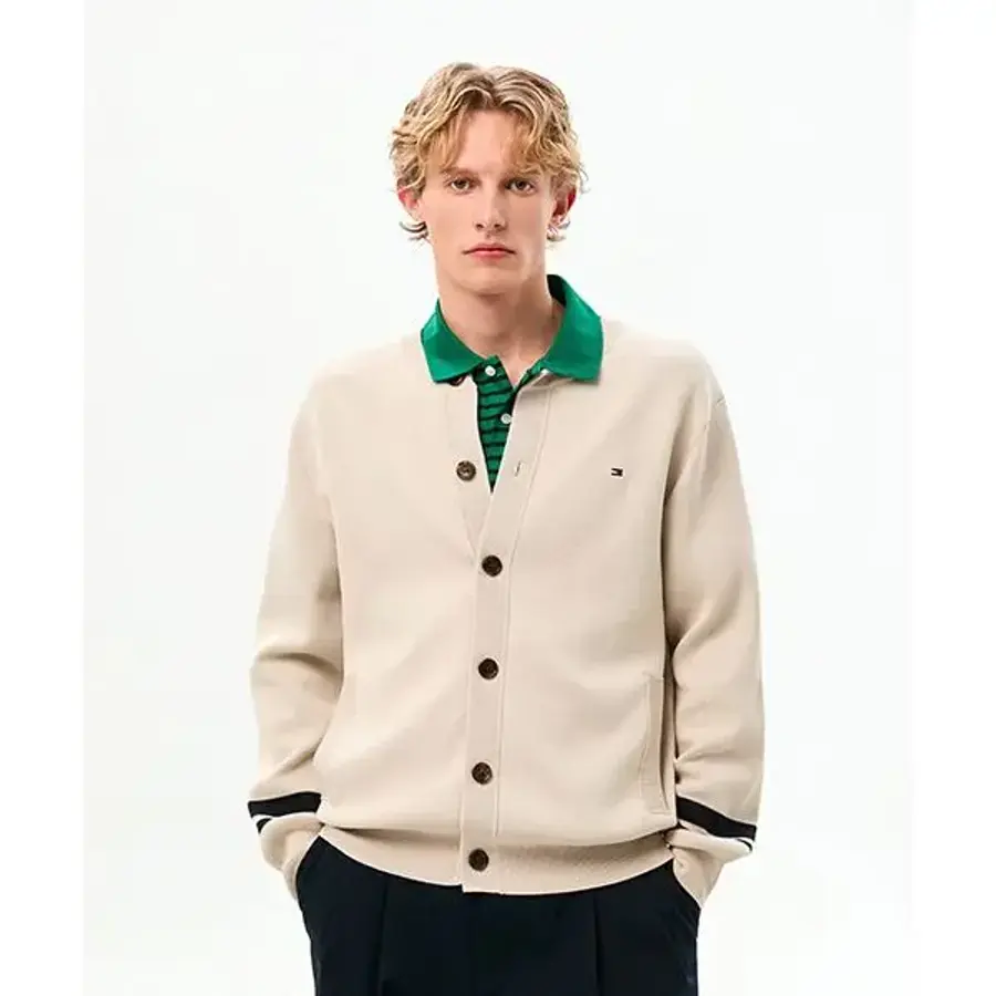 TOMMY HILFIGER 크루넥 가디건 T12G0KCD720ML1Z00 366704