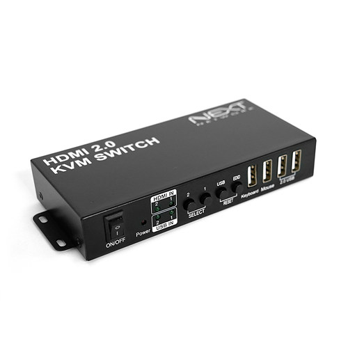 �������������ͽ� �ؽ�Ʈ NEXT-7002KVM-4K 2:1 HDMI KVM ����ġ