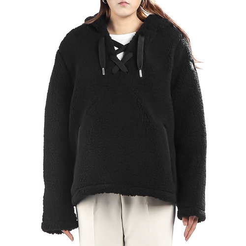 무스너클 후드 긴팔 티셔츠 M31LS641 (292, 블랙)