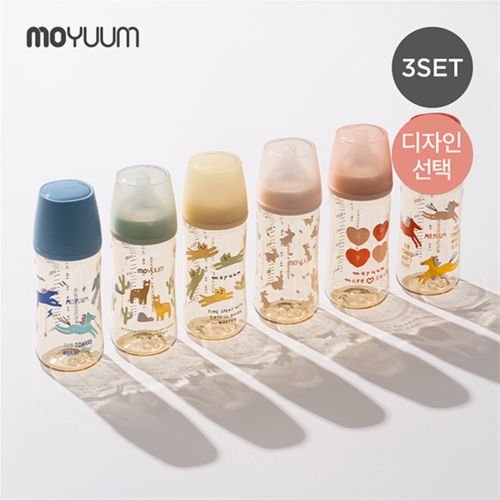 모윰 3세대 PPSU 노꼭지 올인원 베이직 젖병 270ml (디자인 선택) (3개)_이미지