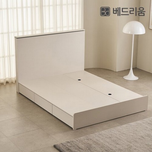 베드리움 호라이즌 LED 호텔형 서랍형 침대 SS+패널 2개 (매트별도)_이미지