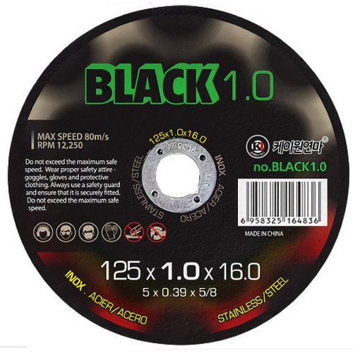 케이원연마 5인치 절단석 BLACK1.0_이미지