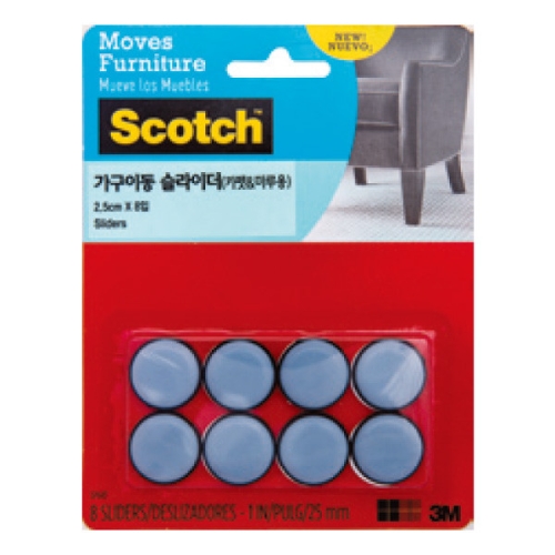 3M 스카치 가구이동 슬라이더 카펫 마루용 소음방지 바닥보호 층간소음 가구이동 의자카바 스카치 가구_이미지