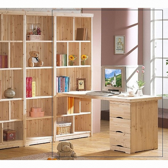 우리들가구 삼나무 그대로 책상세트+책장 800