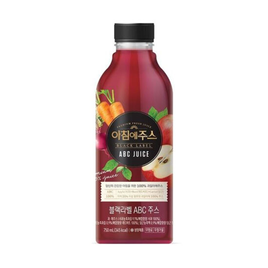 서울우유 아침에주스 블랙라벨 ABC 주스 750ml (12개)