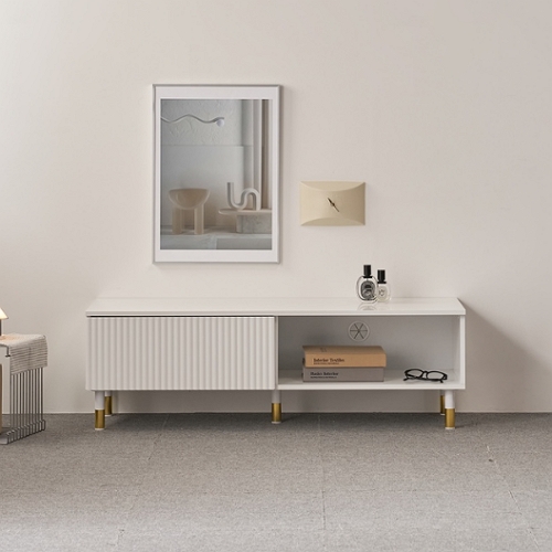 엘루 서랍선반형 템바보드 낮은 거실장 1200