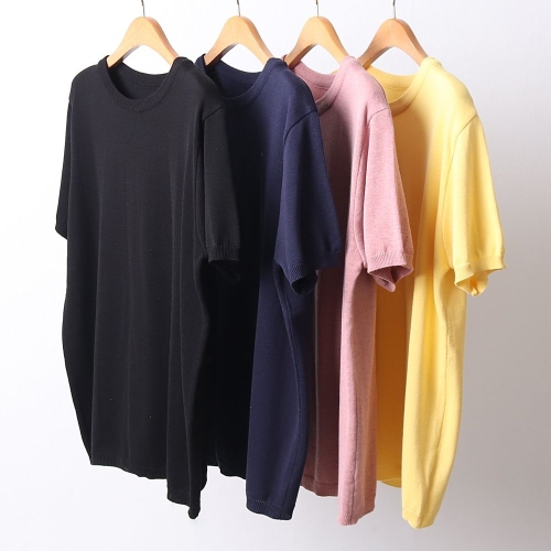 아이우먼 빅사이즈반팔티 D285L504 데일리코튼반팔니트 EB