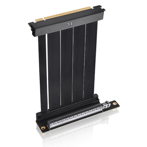 써멀테이크 PCI-E 4.0 Dual 90도 라이저 케이블 (블랙, 130mm)_이미지