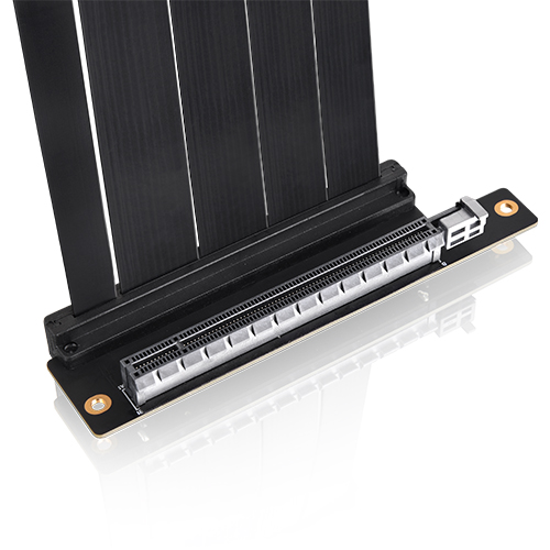 써멀테이크 PCI-E 4.0 Dual 90도 라이저 케이블 (블랙, 130mm)_이미지