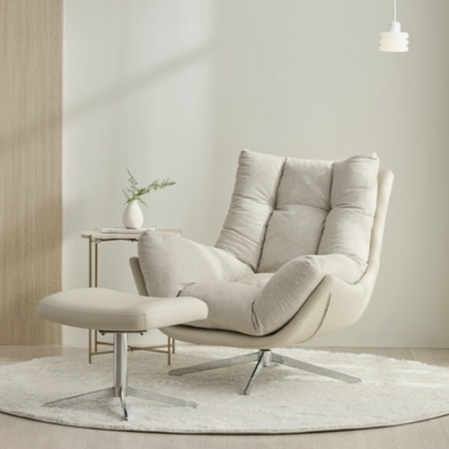 삼익가구 스너즐 기능성 패브릭 360도 회전 소파 1인용 (스툴포함)_이미지